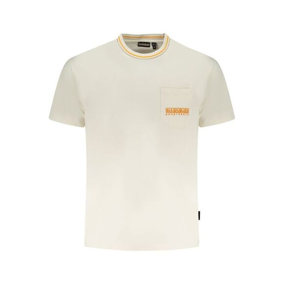 Napapijri White Organic Cotton Men's Men's T-Shirt
